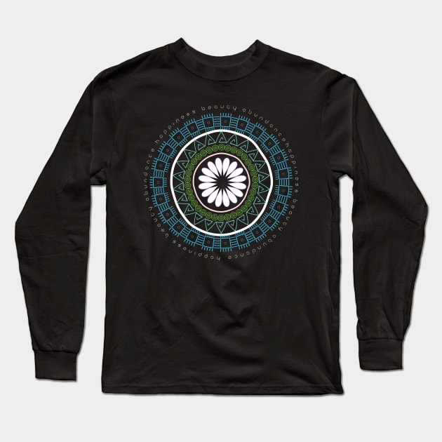 Wish Mandala Long Sleeve T-Shirt by emma17